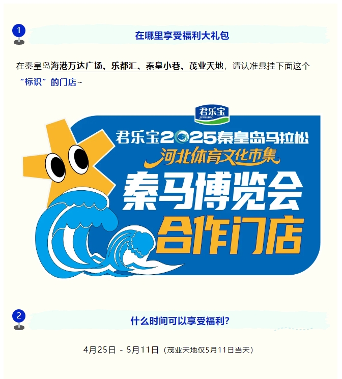 全城狂歡福利大禮包！君樂寶2025秦皇島馬拉松誠意獻(xiàn)禮